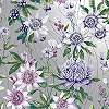 Ezüst dekor tapéta trópusi virág mintával