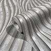 Ezüst design tapéta hullámos mintával vinyl mosható