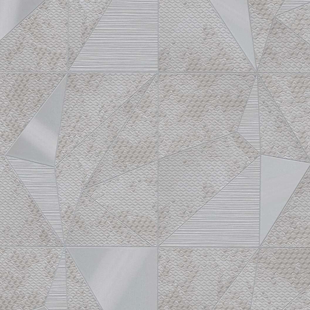 Ezüst elegáns geometrikus mintás luxus olasz 70cm széles design tapéta