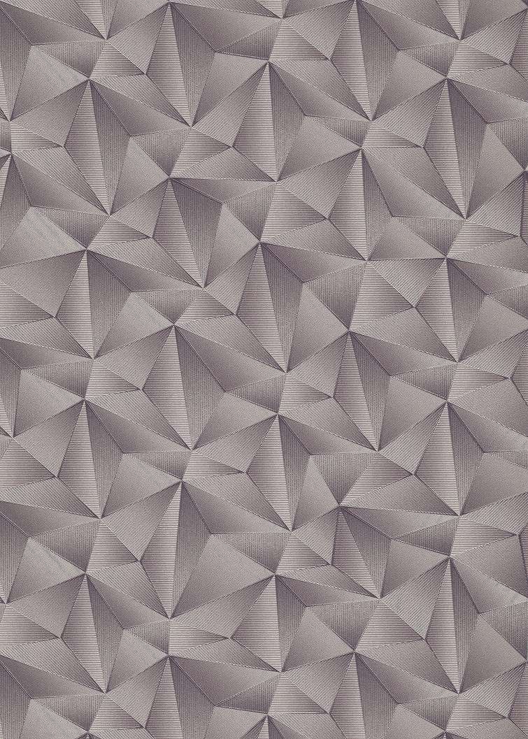 Ezüst geometriai mintás vlies design tapéta