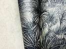 Ezüst kék metál fényű trendi dzsungel mintás vlies design tapéta