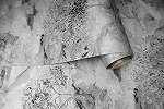 Ezüst metál hatású luxus tapéta erdei táj mintával
