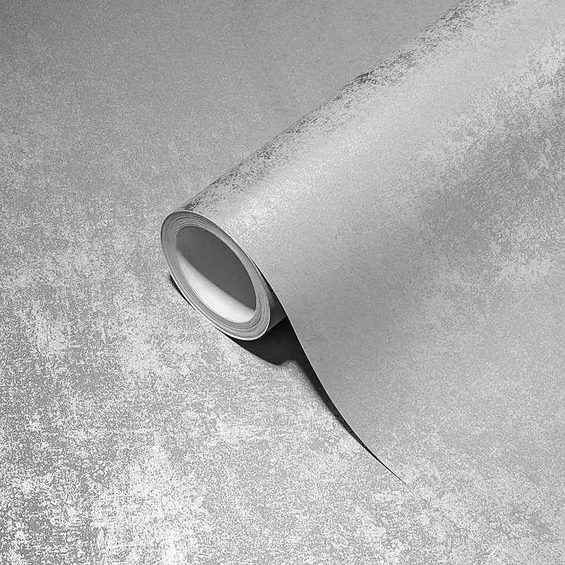 Ezüst metál koptatott hatású design tapéta