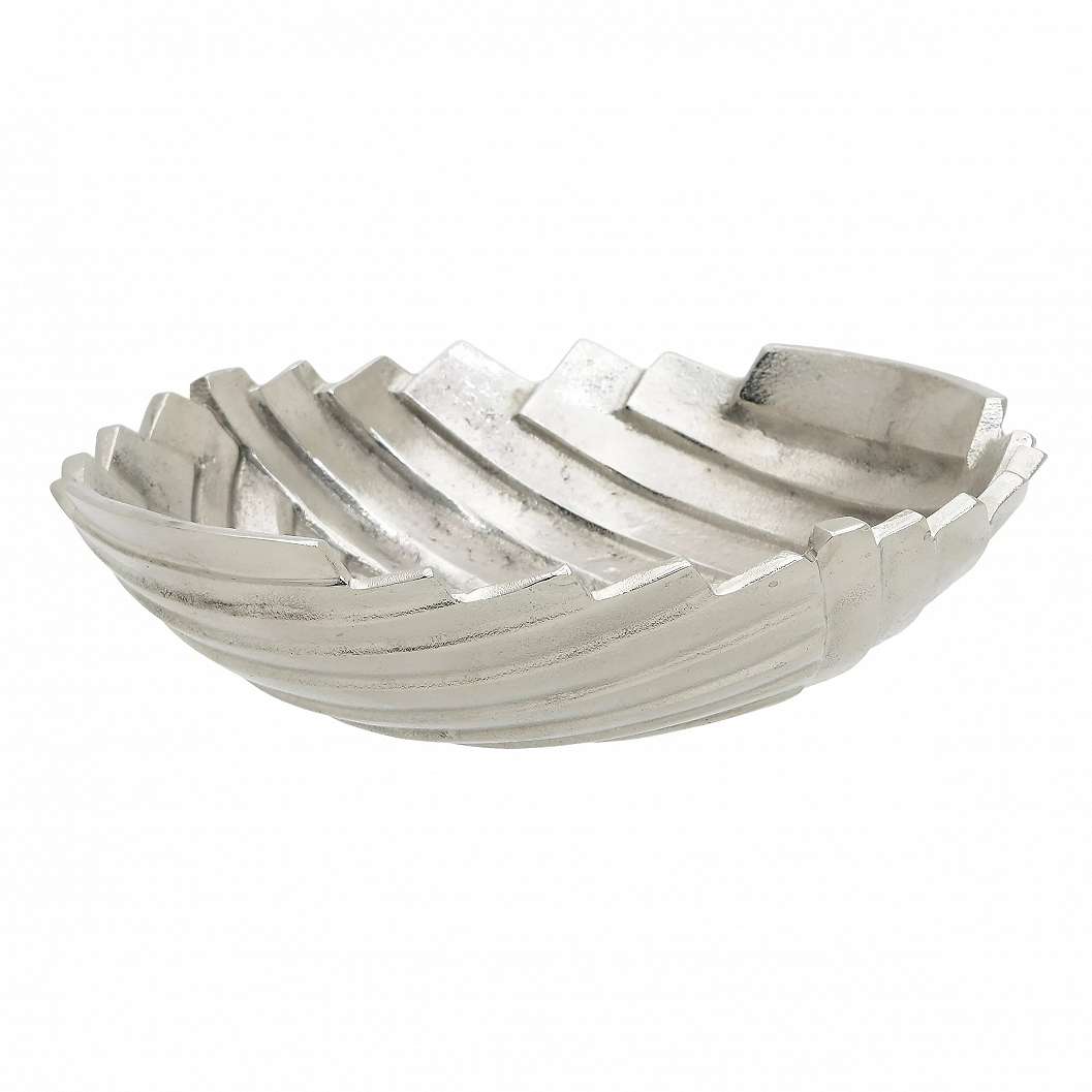 Ezüst színű design tányér 