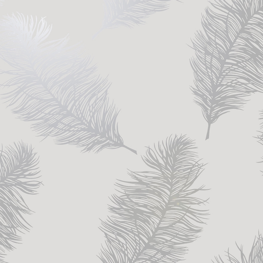 Ezüst szürke madár toll mintás dekor tapéta