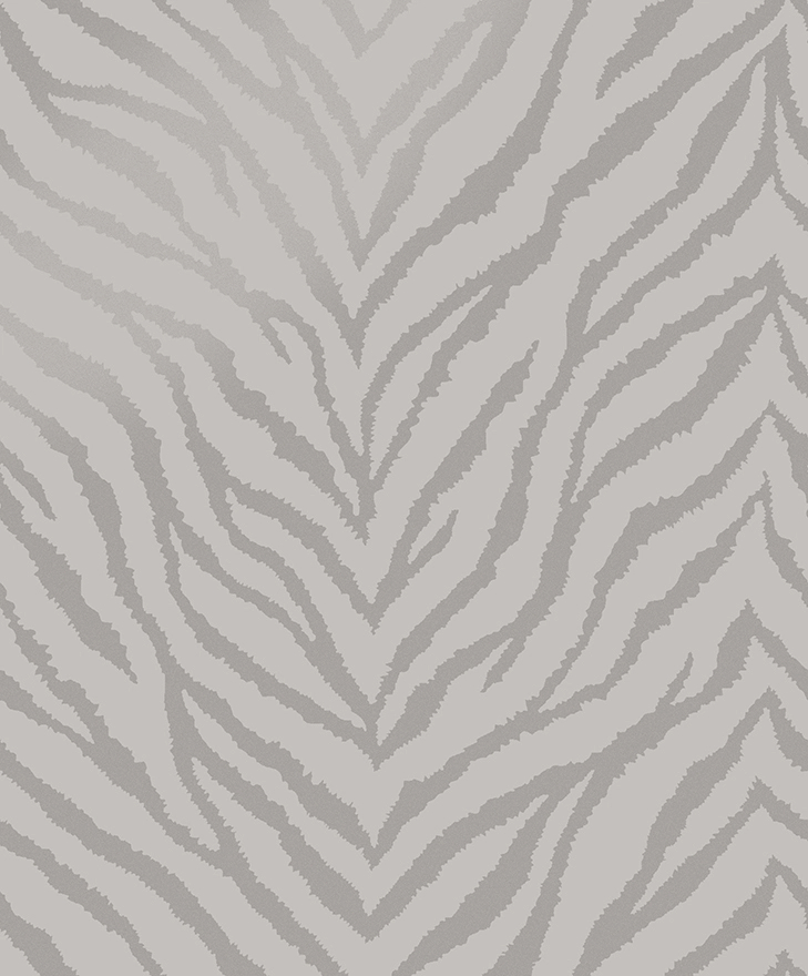 Ezüst zebra csíkos mintás vlies glamour design tapéta