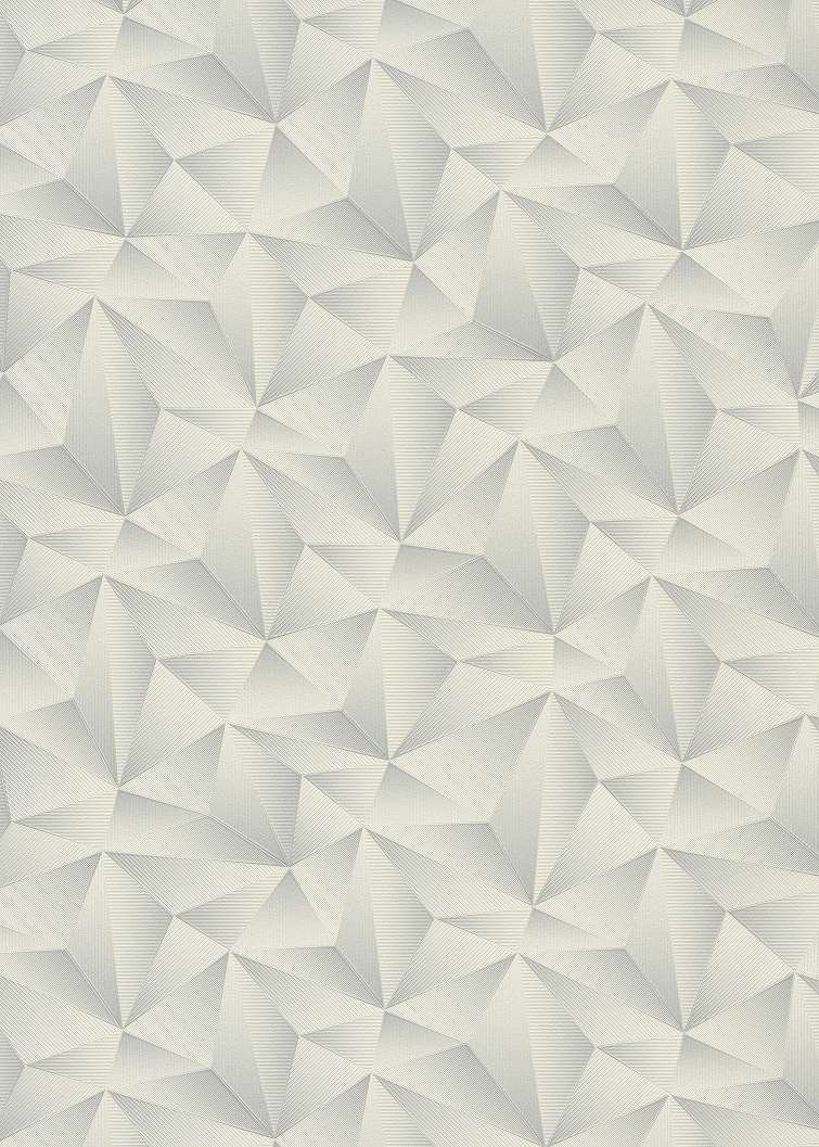 Ezüstszürke modern dekor tapéta geometriai mintával