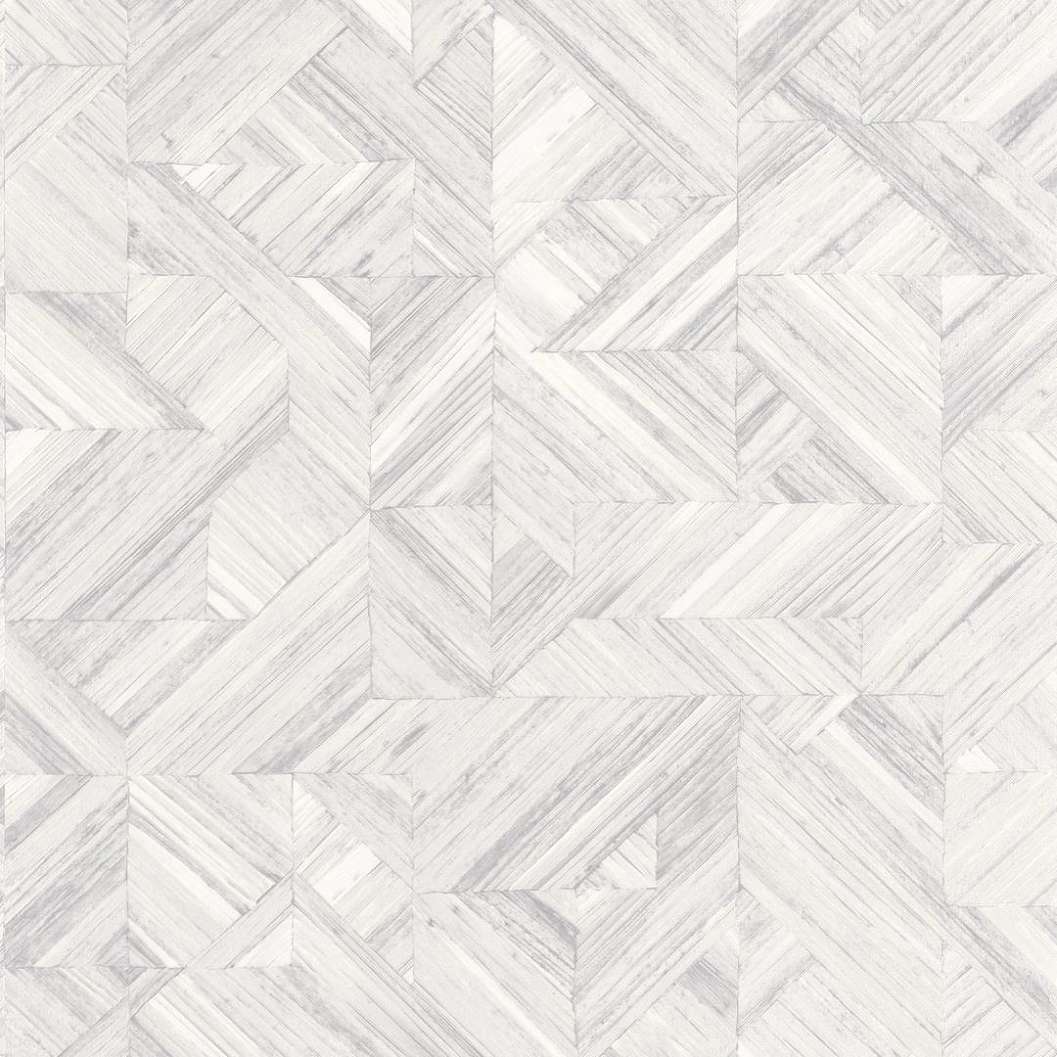 Fa geometria mintás fehér színű design tapéta