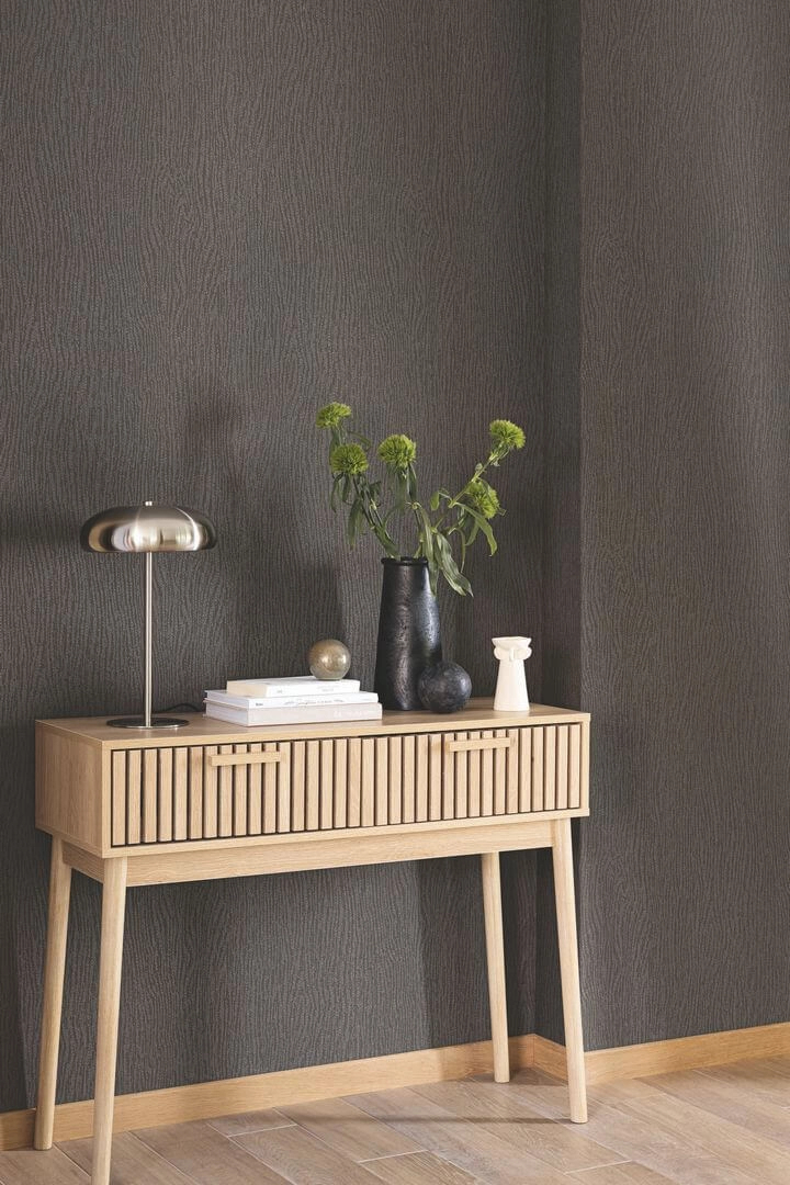 Faerezetes mintával design tapéta fekete színben