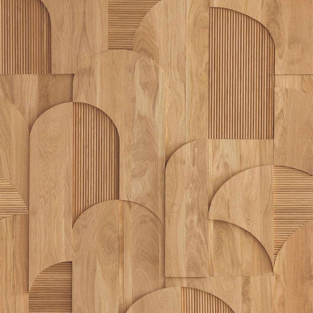 Fahatású geometrikus barna fotótapéta 250cm x 250cm