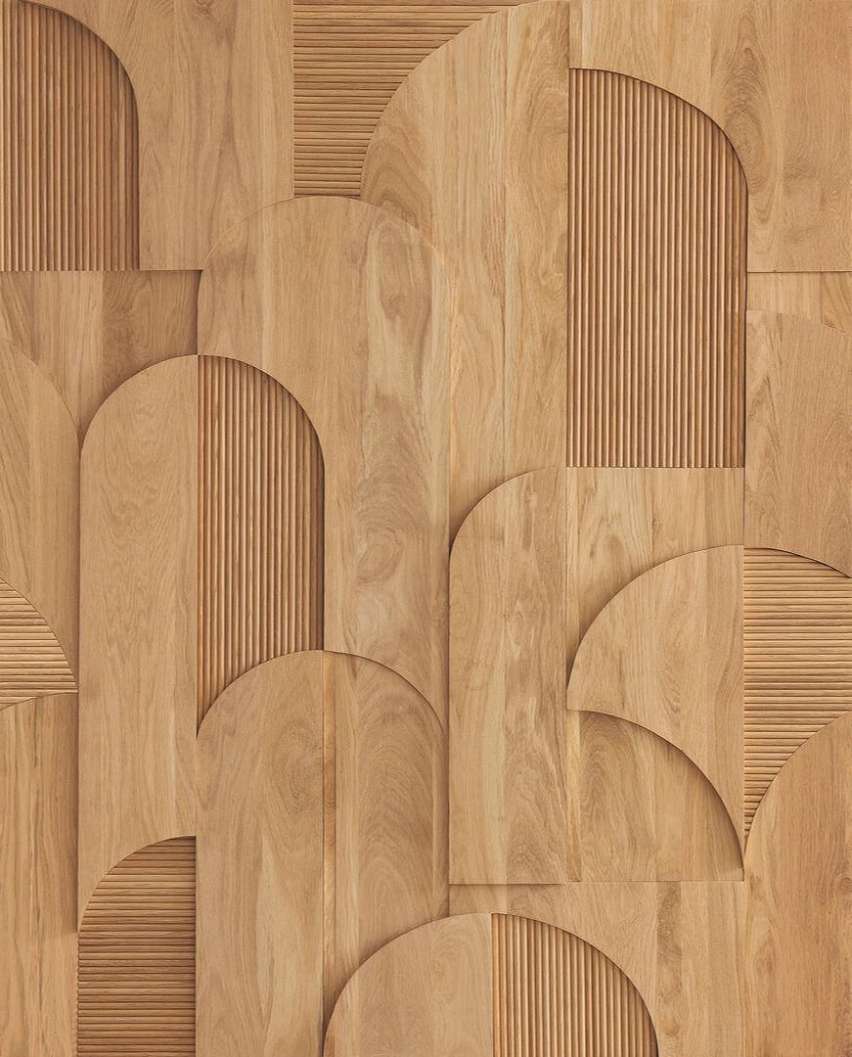 Fahatású geometrikus barna fotótapéta 250cm x 310cm