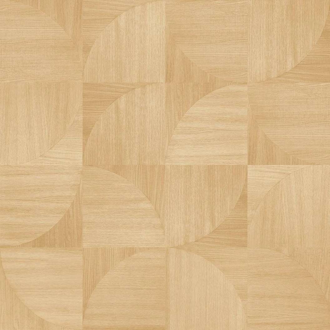 Fahatású geometrikus mintás design tapéta beige színben
