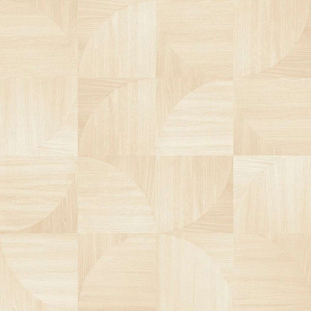 Fahatású geometrikus mintás design tapéta krém színben