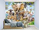 Fali poszter a Safari állataival gyerekszobába