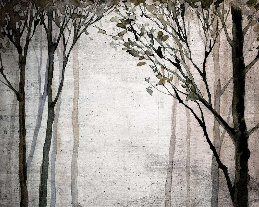 Fali poszter akvarell erdei tájképes mintával 368x254 vlies