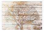 Fali poszter deszka mintás alapon erdei fa mintával