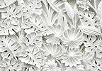 Fali poszter fehér faragott virág mintával 368x254 vlies