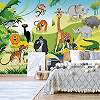 Fali poszter gyerekeknek kedves afrikai állatokkal 368x254 vlies