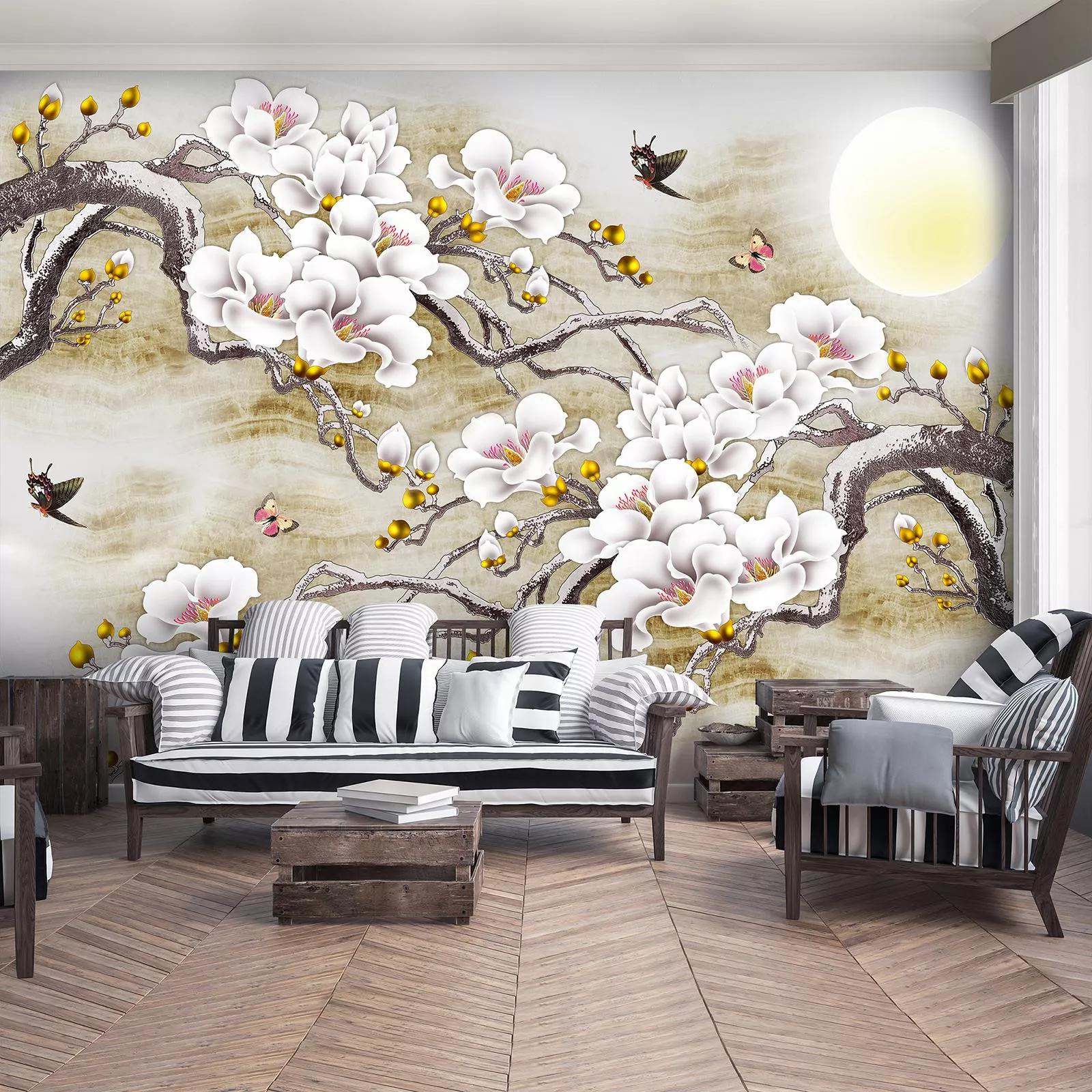 Fali poszter Japán stílusban cseresznyefa virág mintával 368x254 vlies