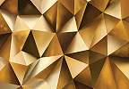 Fali poszter modern arany színű 3D poligon geomertiai mintás 368x254 vlies