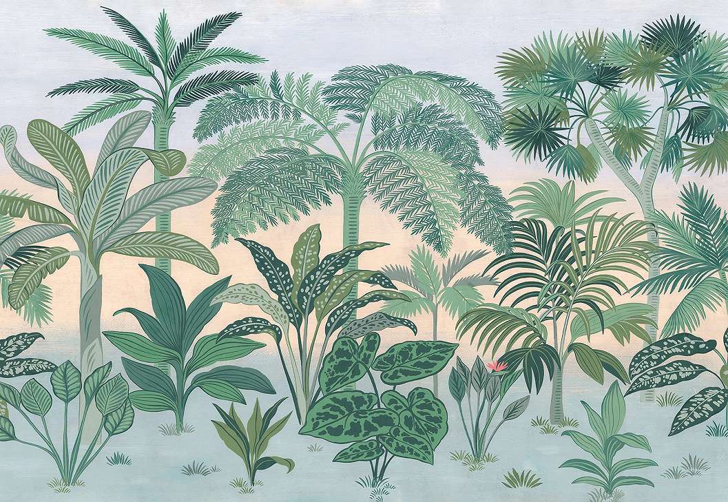 Fali poszter modern trópusi botanikus mintával