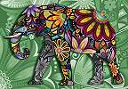 Fali poszter orientális stílusban elefánt mintával 368x254 vlies
