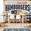 Fali poszter retró vintage hamburger hirdetés mintával 368x254 vlies