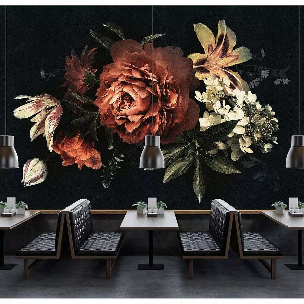 Fali poszter romantikus virágmintával