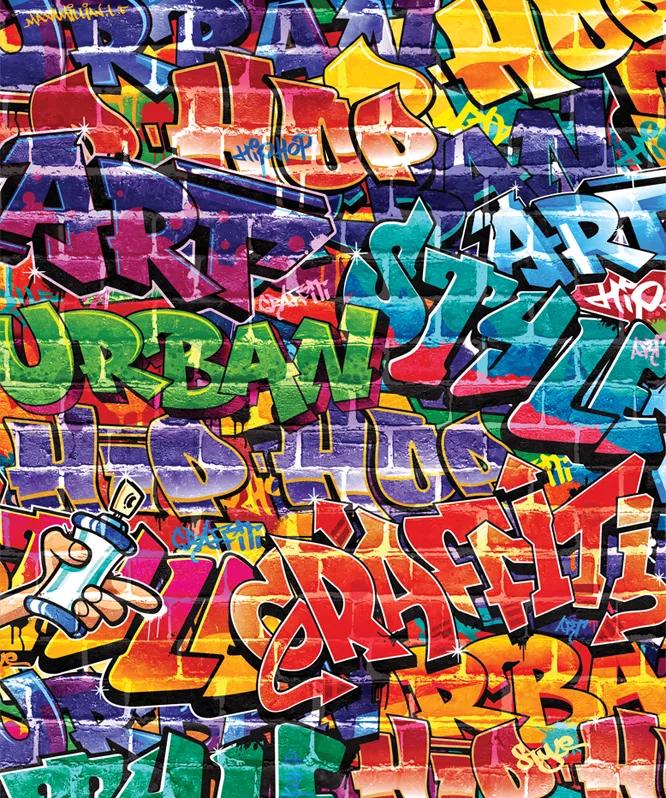 Fali poszter színes graffiti mintával