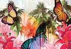 Fali poszter színes pillangó mintával trópusi hangulatban 368x254 vlies