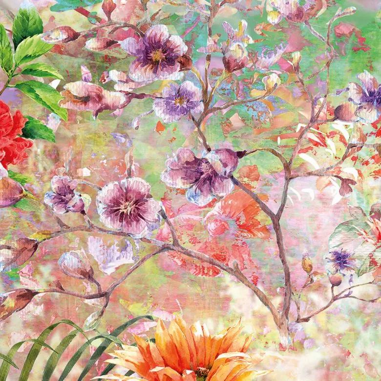 Fali poszter színes romantikus virágokkal