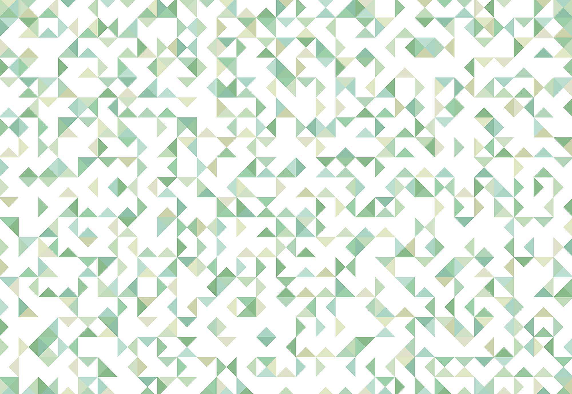Fali poszter zöld modern geometriai mintás 368x254 vlies