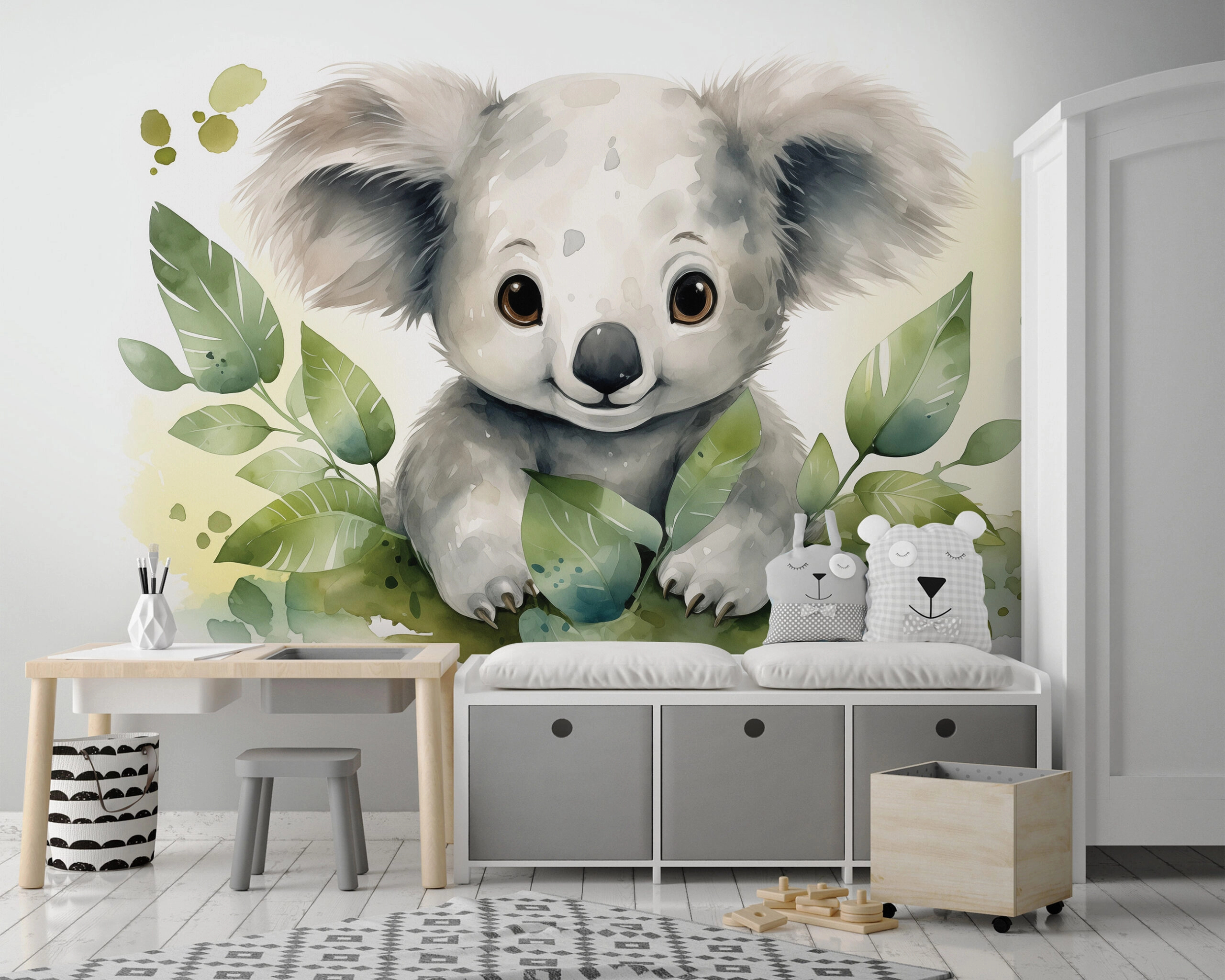 Fali posztertapéta gyerekszobába koala maci mintával 368x254 vlies