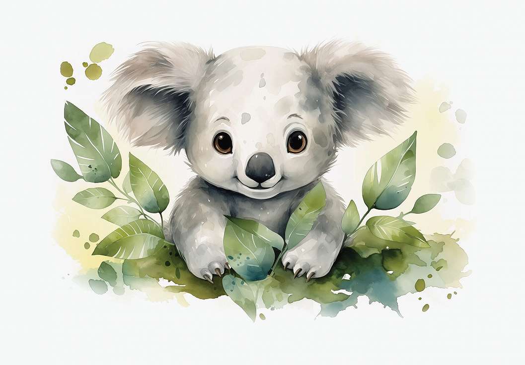 Fali posztertapéta gyerekszobába koala maci mintával 368x254 vlies