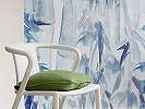 Fali posztertapéta kék akvarell bambusz mintával