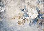 Fali posztertapéta óriás fehér virágos mintával 368x254 vlies