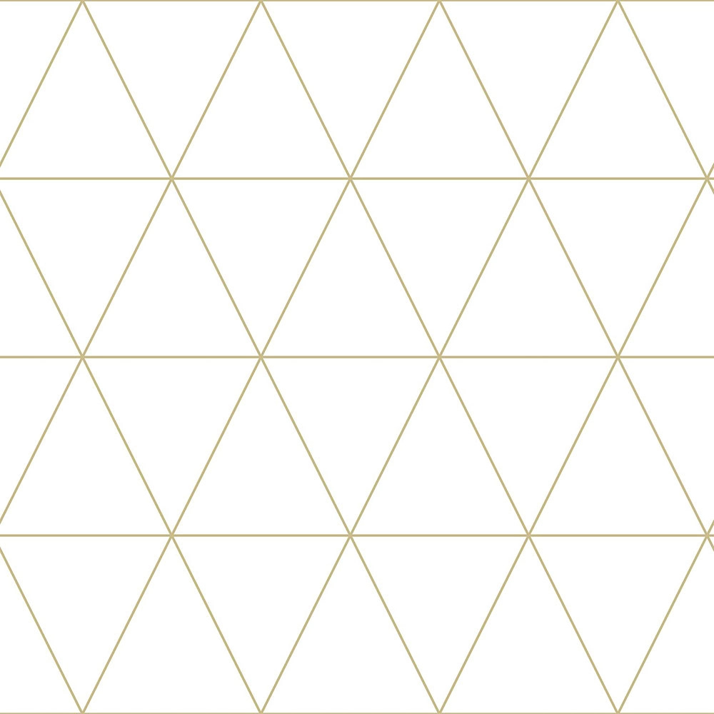 Fehér alapon arany geometria mintás gyerek design tapéta