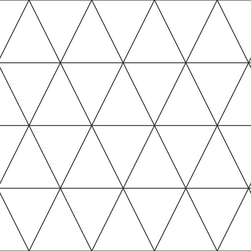 Fehér alapon fekete geometria mintás design tapéta