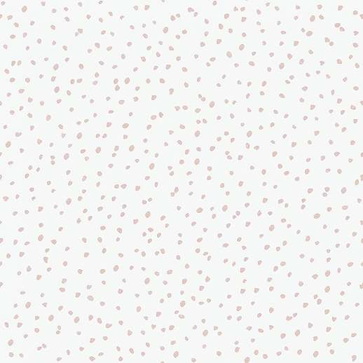 Fehér alapon rózsaszín konfetti pöttyös mintás gyerektapéta