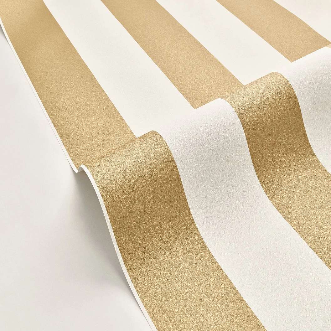 Fehér arany csíkos mintás tapéta