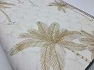 Fehér arany design tapéta pálmafa mintával geometrikus alapon