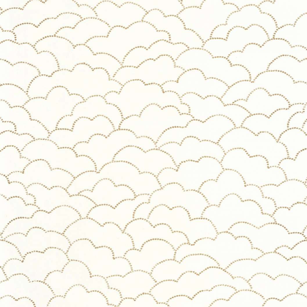 Fehér arany elegáns absztrakt felhő mintás design tapéta