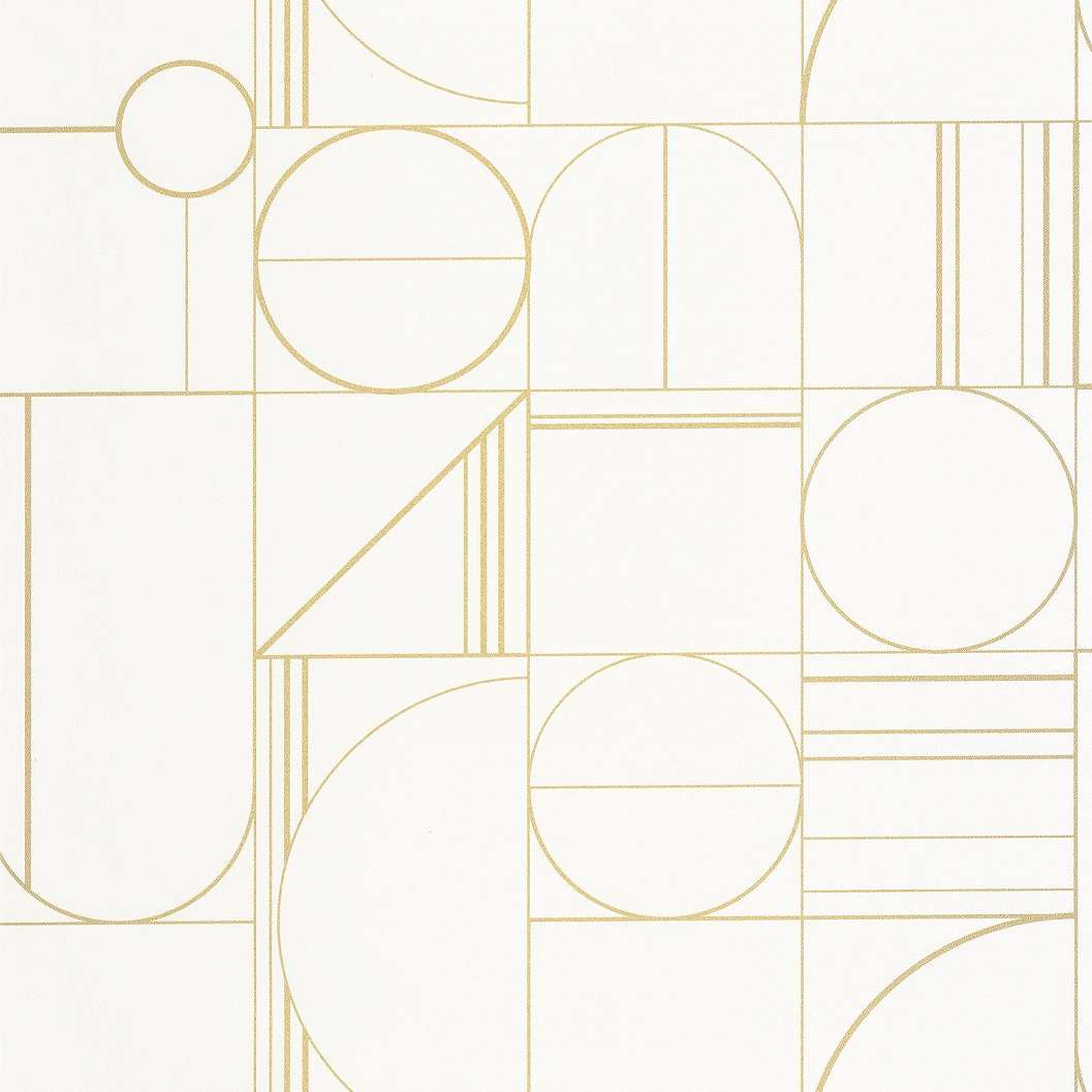 Fehér arany elegáns geometrikus design tapéta