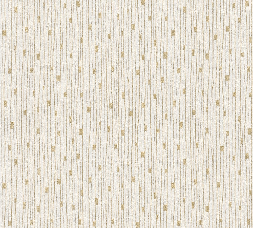 Fehér arany finom csíkos mintás mosható dekor tapéta