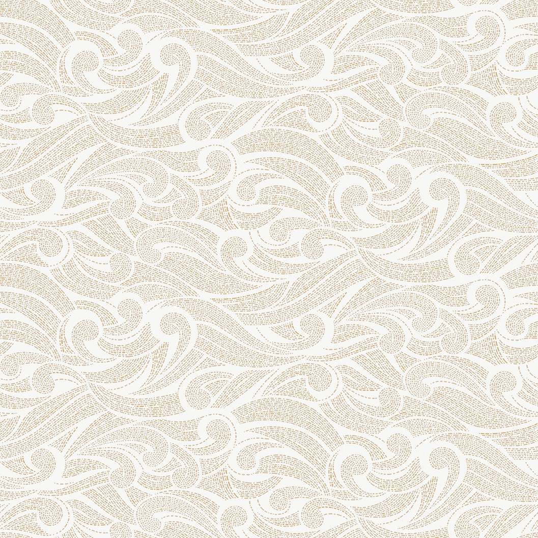 Fehér arany hullám mintás dekor tapéta