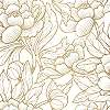 Fehér arany óriás virágos mintás elegáns design tapéta