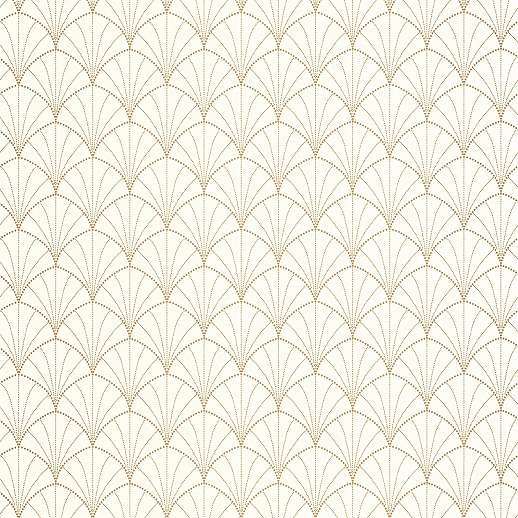 Fehér és arany art deco mintás elegáns design tapéta
