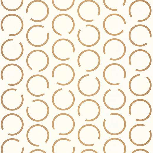 Fehér és arany színű geometria kör mintás design tapéta