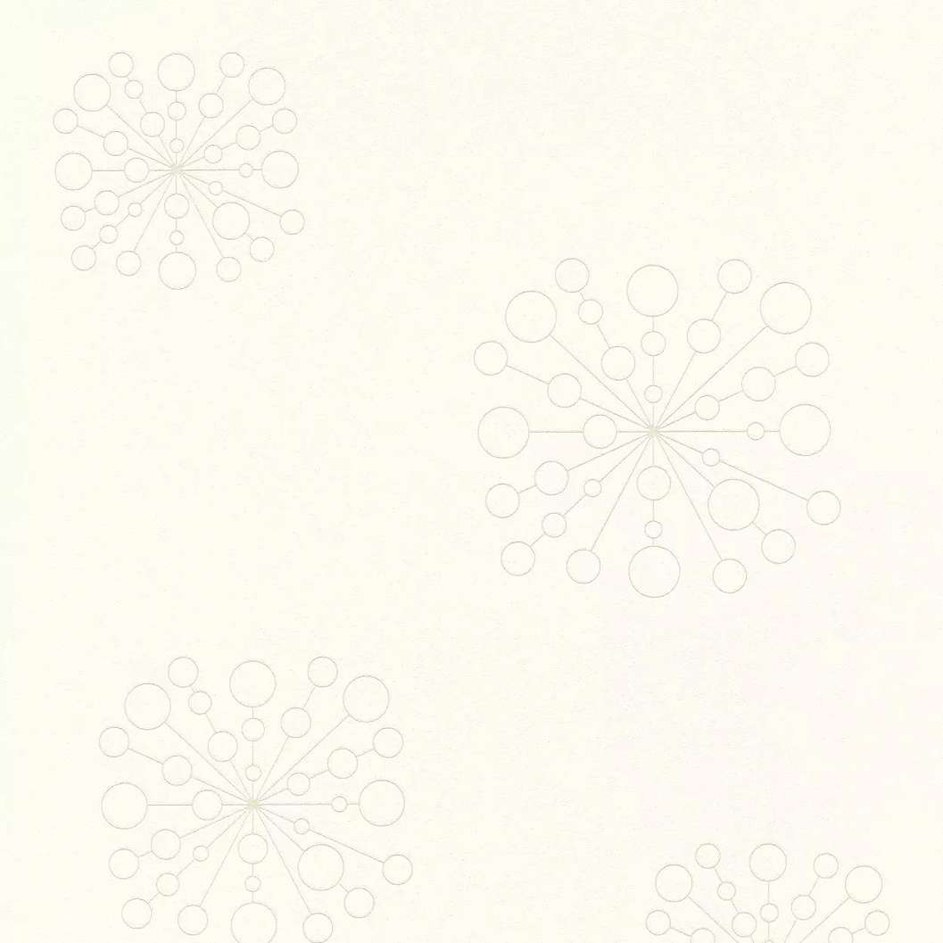 Fehér-ezüst mosható felületű geometrikus mintás tapéta