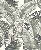 Fehér halványzöld nagyméretű trópusi levélmintás vlies tapéta
